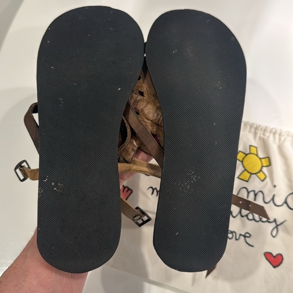 Larettamia Hand Beaded Leather Sandals 38 - Picture 4 of 7